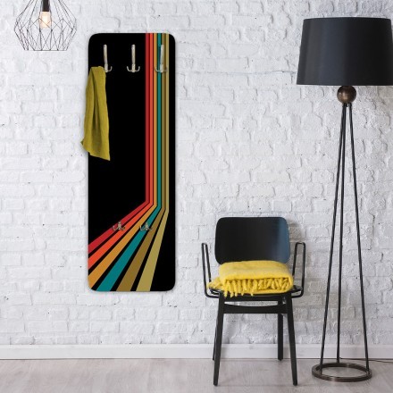 Colorful lines in black