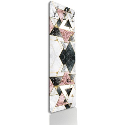 White marble with pink & black Κρεμάστρα - Καλόγερος