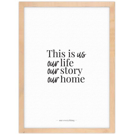 Our life, story, home Πίνακας σε Καμβά