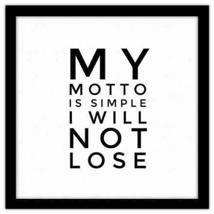 NOT LOSE Πίνακας σε Καμβά