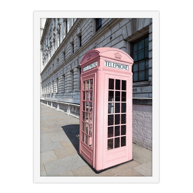Πίνακας σε Καμβά Pink Telephone Box