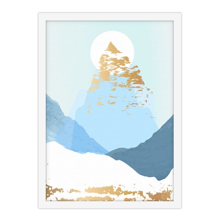 Πίνακας σε Καμβά Χιονισμένο Βουνό σε αφηρημένο τοπίο