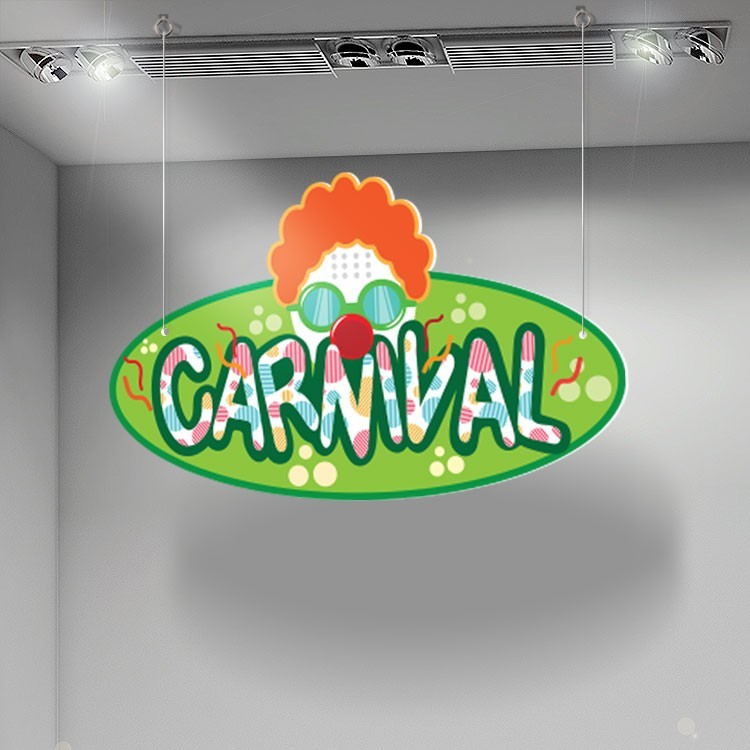 Καρτολίνα Κρεμαστή Καρναβάλι Πράσινο φόντο