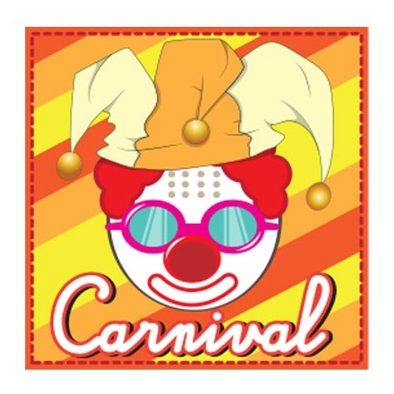 Carnival Clown with Glasses