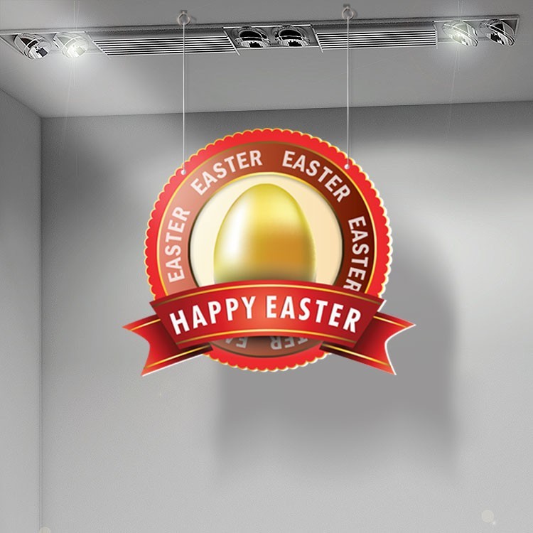 Καρτολίνα Κρεμαστή Gold egg Happy Easter