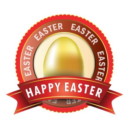 Gold Egg Happy Easter