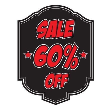 Sale 60% Red Black