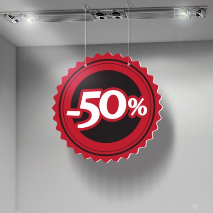 -50% Κόκκινο Μαύρο Καρτολίνα Κρεμαστή