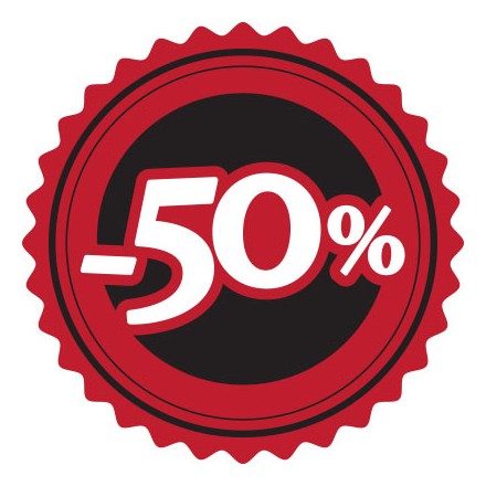 -50% Κόκκινο Μαύρο