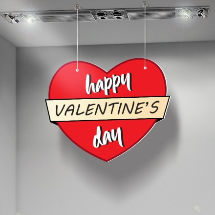 Happy Valentine's Day Heart Καρτολίνα Κρεμαστή