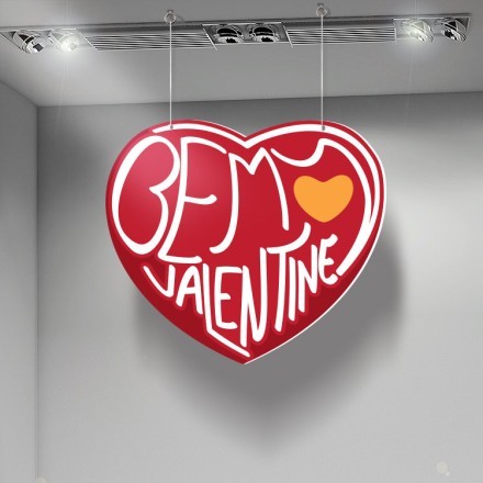 Be my Valentine red heart Καρτολίνα Κρεμαστή