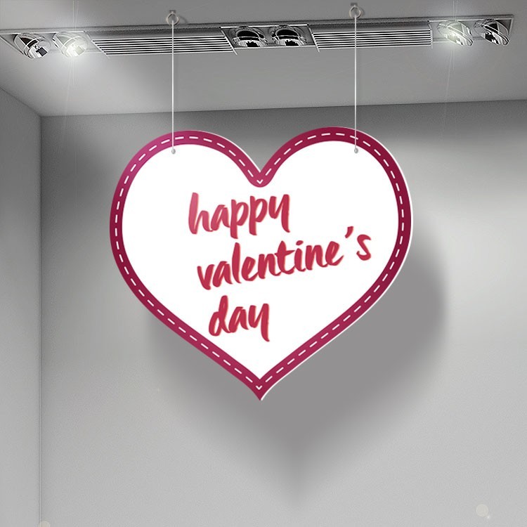 Καρτολίνα Κρεμαστή Happy Valentines Day Purple Heart