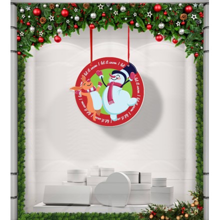 Happy Snowman Καρτολίνα Κρεμαστή