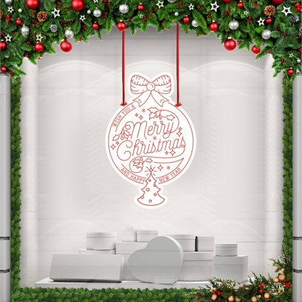 Merry Christmas Pendant Καρτολίνα Κρεμαστή
