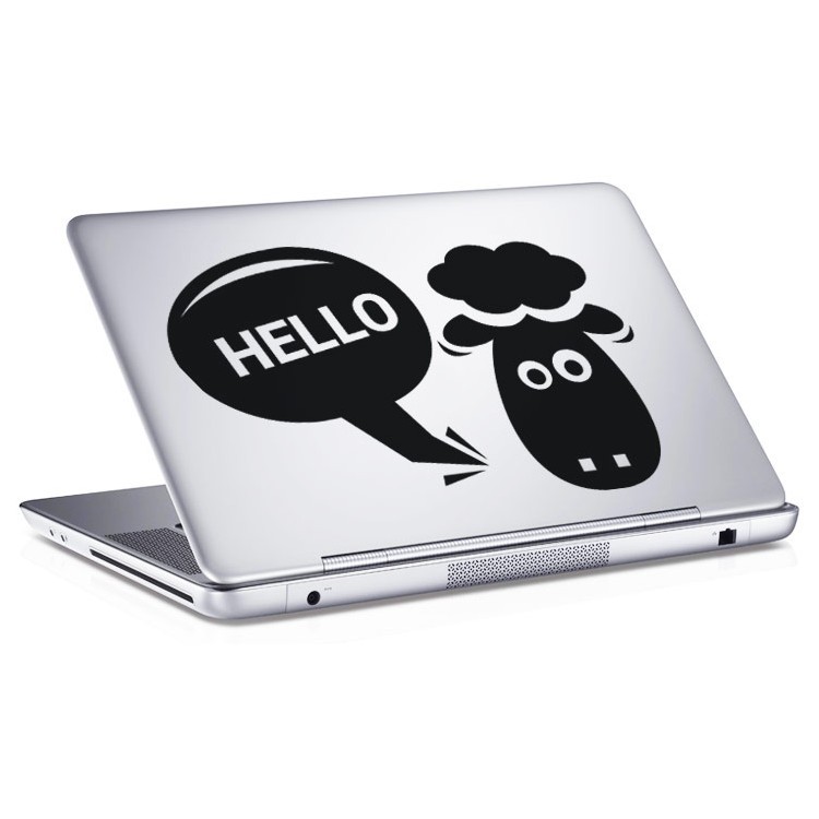 Αυτοκόλλητο Laptop Hello!