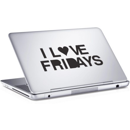 I Love Fridays Αυτοκόλλητο Laptop