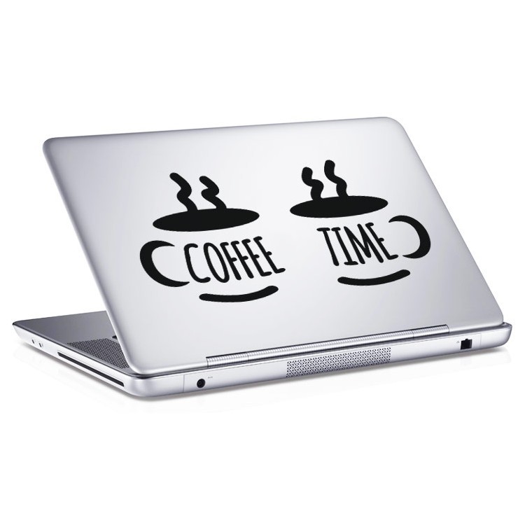 Αυτοκόλλητο Laptop Coffee time