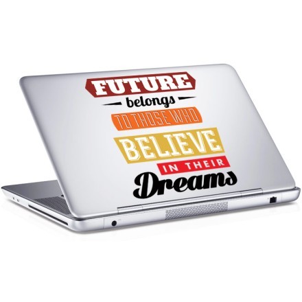 Future belongs... Αυτοκόλλητο Laptop