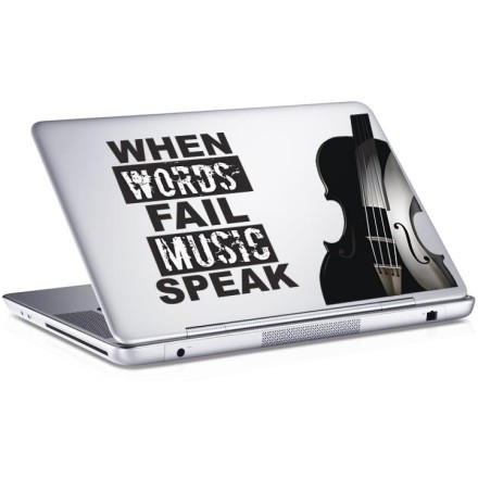 Music Words Αυτοκόλλητο Laptop