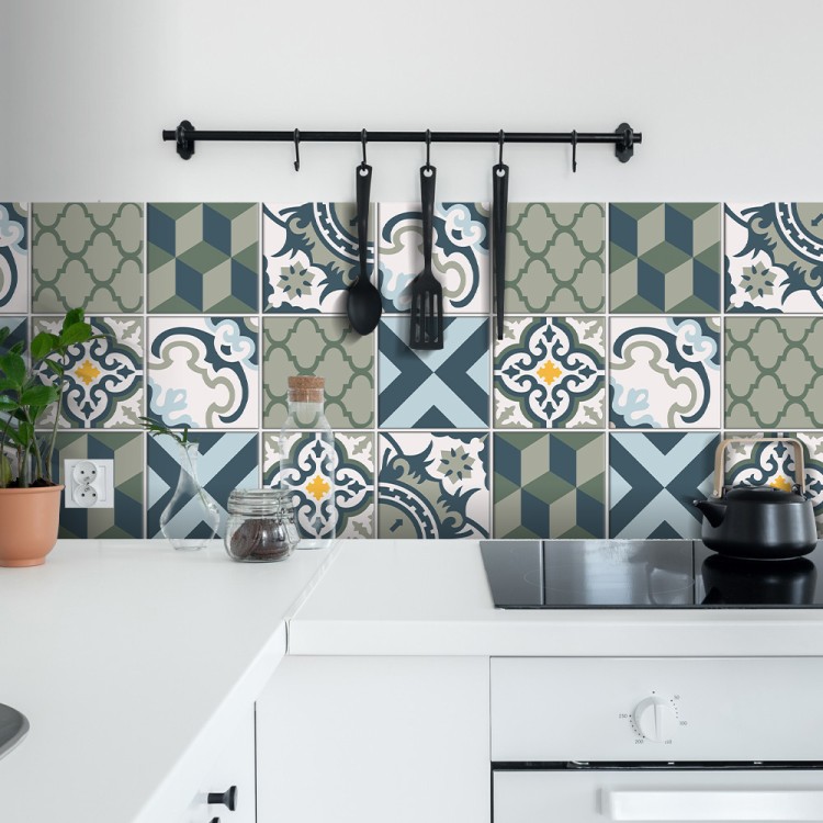 Αυτοκόλλητο πλακάκι Backsplash Μοτίβο σε γκρι abstract αποχρώσεις