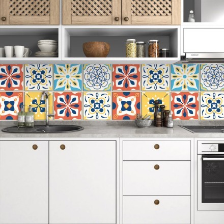 Spanish retro pattern Αυτοκόλλητο πλακάκι Backsplash