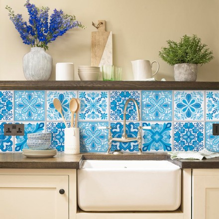 Ιταλικό μοτίβο Αυτοκόλλητο πλακάκι Backsplash