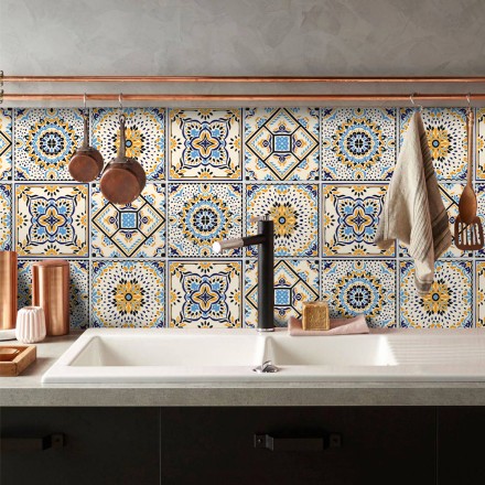 Mandala μοτίβο Αυτοκόλλητο πλακάκι Backsplash