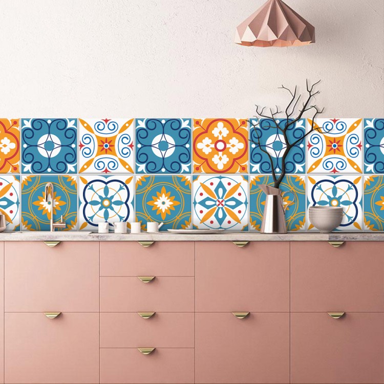 Αυτοκόλλητο πλακάκι Backsplash Abstract Spanish Pattern