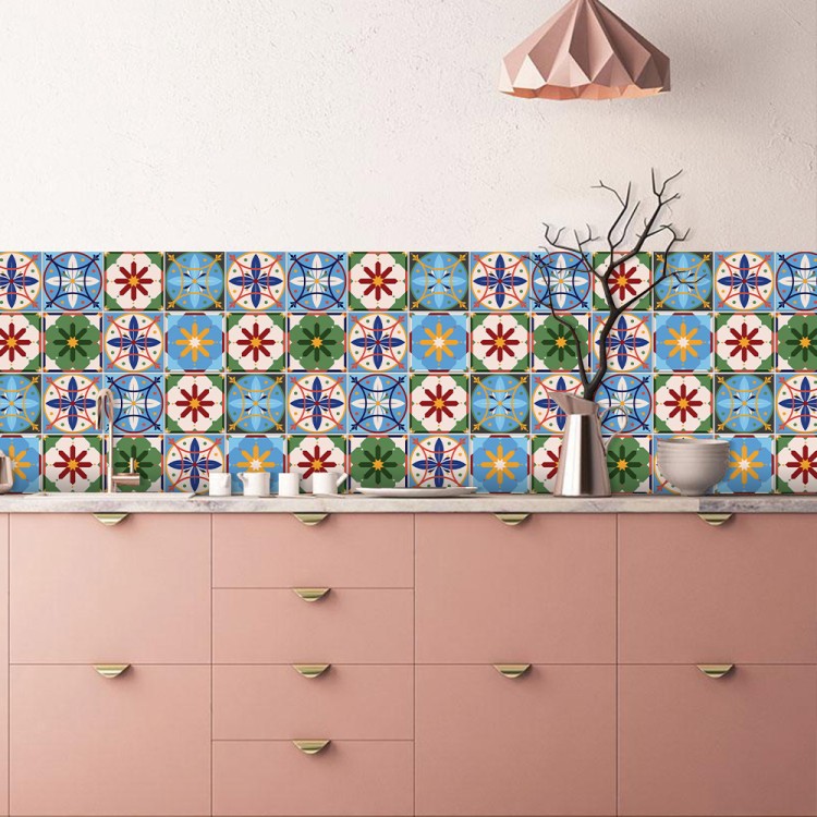 Αυτοκόλλητο πλακάκι Backsplash Vintage mandala μοτίβο