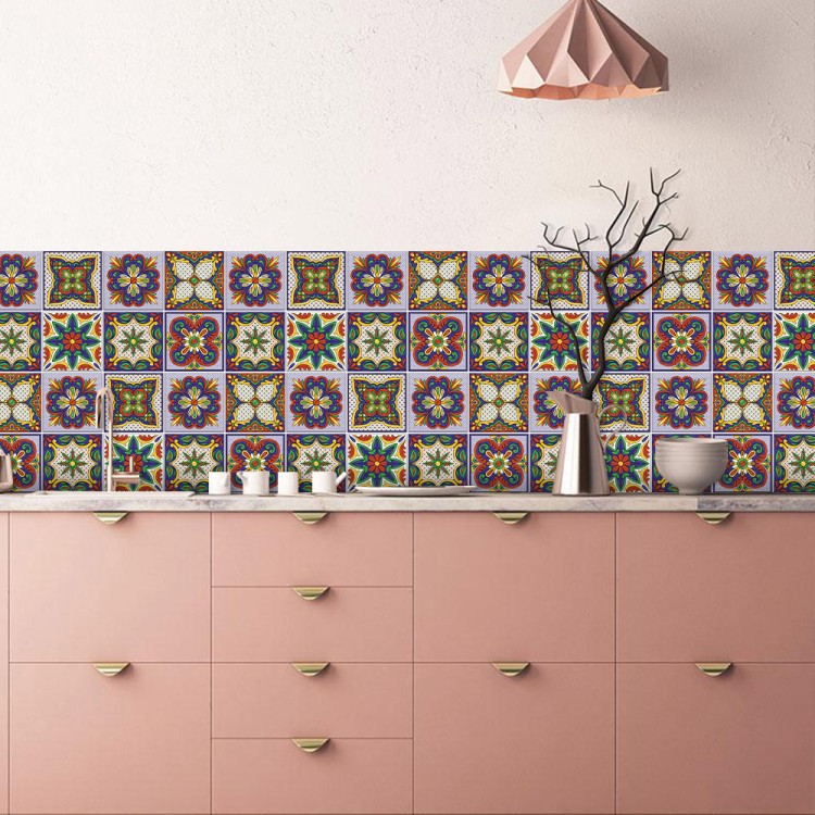 Αυτοκόλλητο πλακάκι Backsplash Συμμετρικό mandala μοτίβο