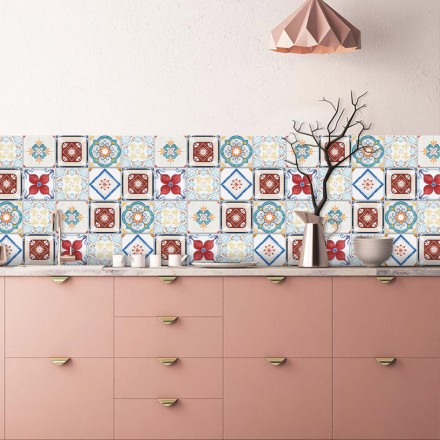 Ρετρό πλακάκια Αυτοκόλλητο πλακάκι Backsplash