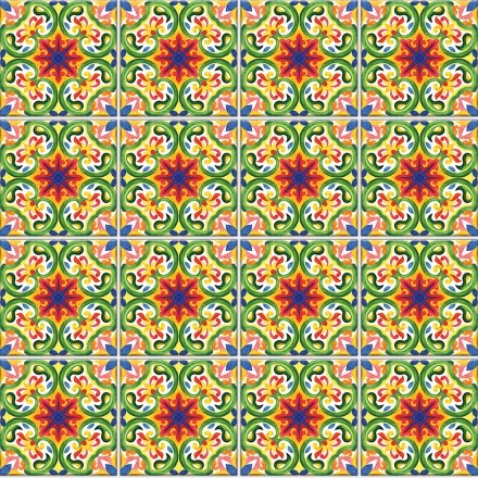 Πολύχρωμο ιταλικό floral μοτίβο