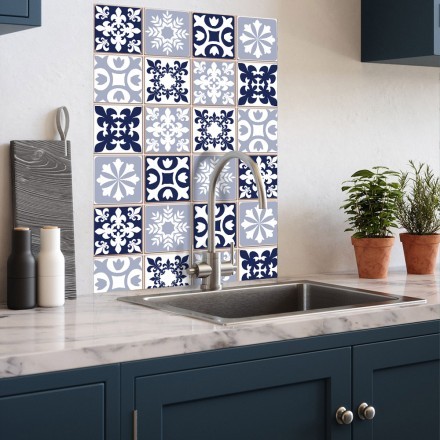 Carribean μοτίβο Αυτοκόλλητο πλακάκι Backsplash