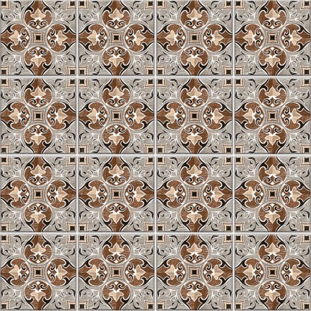 Πορτογαλικό azulejos μοτίβο καφέ-γκρι