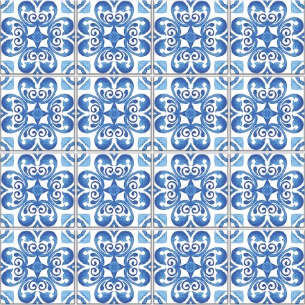 Πορτογαλικό ισπανικό μοτίβο ανοιχτό μπλε