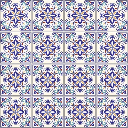 Ιταλικό μοτίβο Floral Μωβ