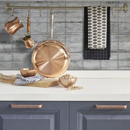 Γκρί Τοίχος Αυτοκόλλητο πλακάκι Backsplash