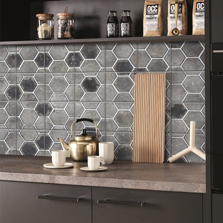 Εξάγωνο μοτίβο Αυτοκόλλητο πλακάκι Backsplash