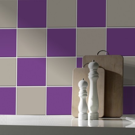 Violet & concrate grey