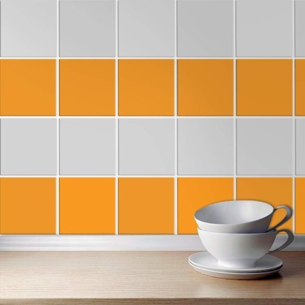 Light orange (8 τεμάχια) Αυτοκόλλητο πλακάκι τοίχου