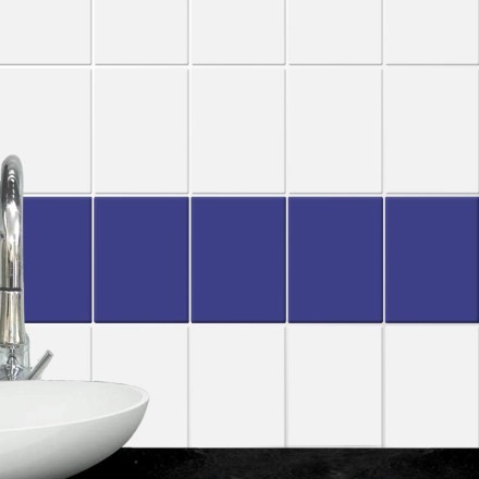 Electric blue (8 τεμάχια) Αυτοκόλλητο πλακάκι τοίχου