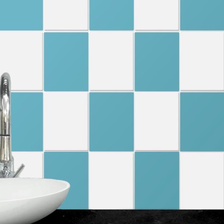 Light blue (8 τεμάχια) Αυτοκόλλητο πλακάκι τοίχου