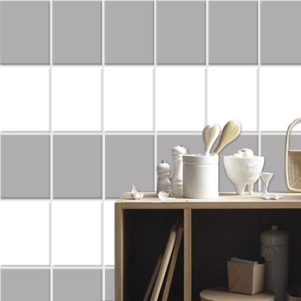 White (8 τεμάχια) Αυτοκόλλητο πλακάκι τοίχου