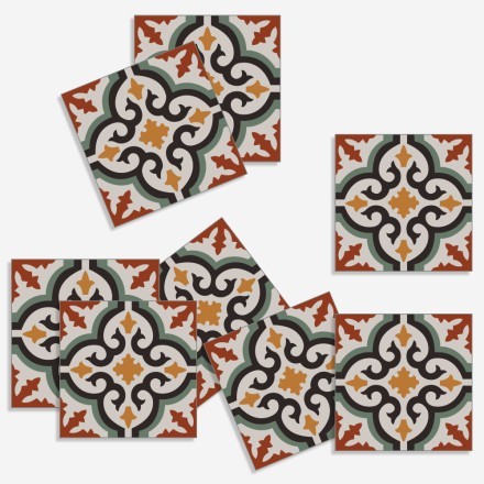 Ρετρό μαροκινό μοτίβο (8 τεμάχια)