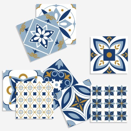 Πορτογαλικό azulejos μοτίβο (8 τεμάχια)