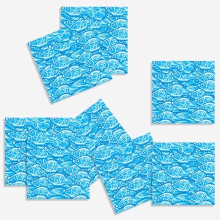 Μοτίβο Μεσογειακό γαλάζιο (8 τεμάχια)