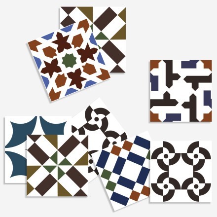 Διάφορα πολύχρωμα μοτίβα (8 τεμάχια)