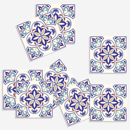 Ιταλικό μοτίβο Floral Μωβ (8 τεμάχια)