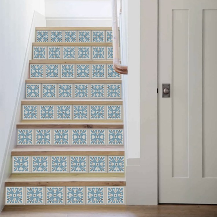Αυτοκόλλητο Σκάλας Abstract azulejo μοτίβο