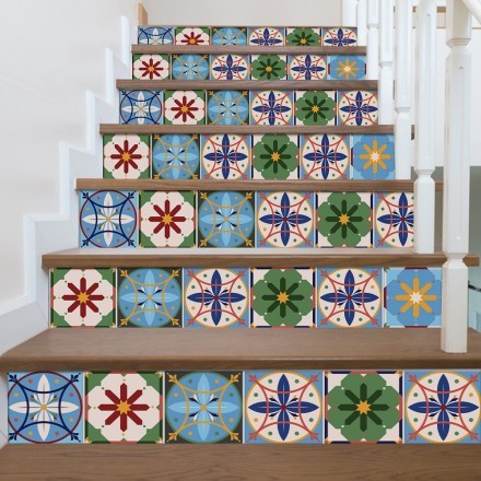 Vintage mandala μοτίβο Αυτοκόλλητο Σκάλας